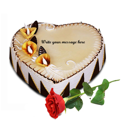 Heart Shape Cake n Rose