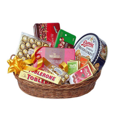 Basket of All Imported Chocolates