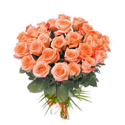 12 Orange Roses Bouquet