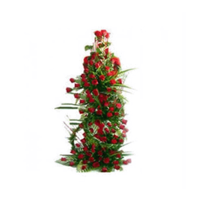  3-4 Feet Tall Arrangement of 150 Red Roses