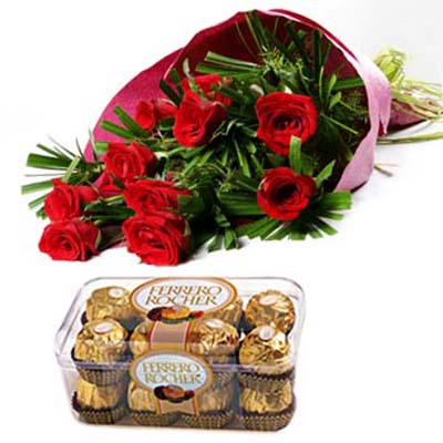 Ferro with Red Flowers