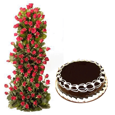 Life size Bouquet with Cake
