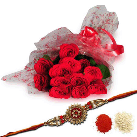 Rakhi With Roses