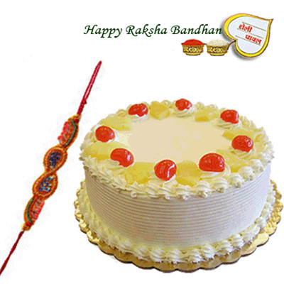 Pineapple cake with Rakhi