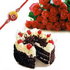 Cake n Roses Rakhi Hamper