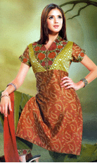  Brown color floral print 