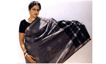Grey Polycotton Saree